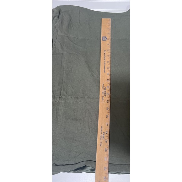 Torrid Womens Size 3 Army Green Pockets Lined Long Sleeve Plus Size Top Layer - Picture 11 of 11